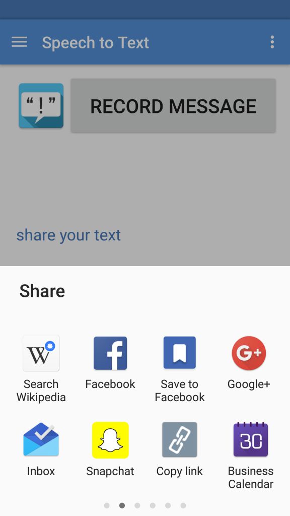 Speech To Text - Share it to other apps